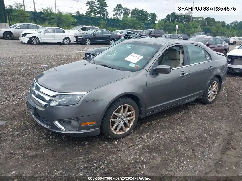 2010 Ford Fusion Sel VIN: 3FAHP0JG3AR364575 Lot: 39947386