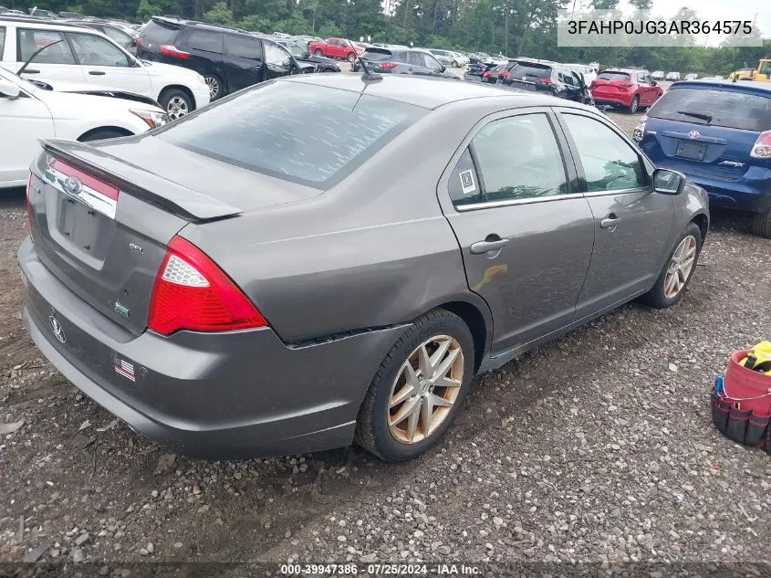 2010 Ford Fusion Sel VIN: 3FAHP0JG3AR364575 Lot: 39947386