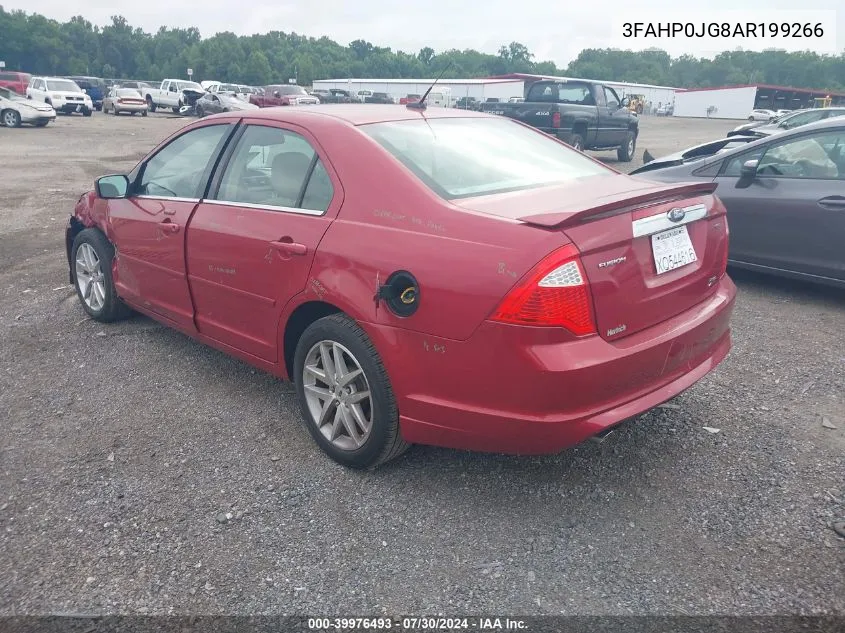 2010 Ford Fusion Sel VIN: 3FAHP0JG8AR199266 Lot: 39976493