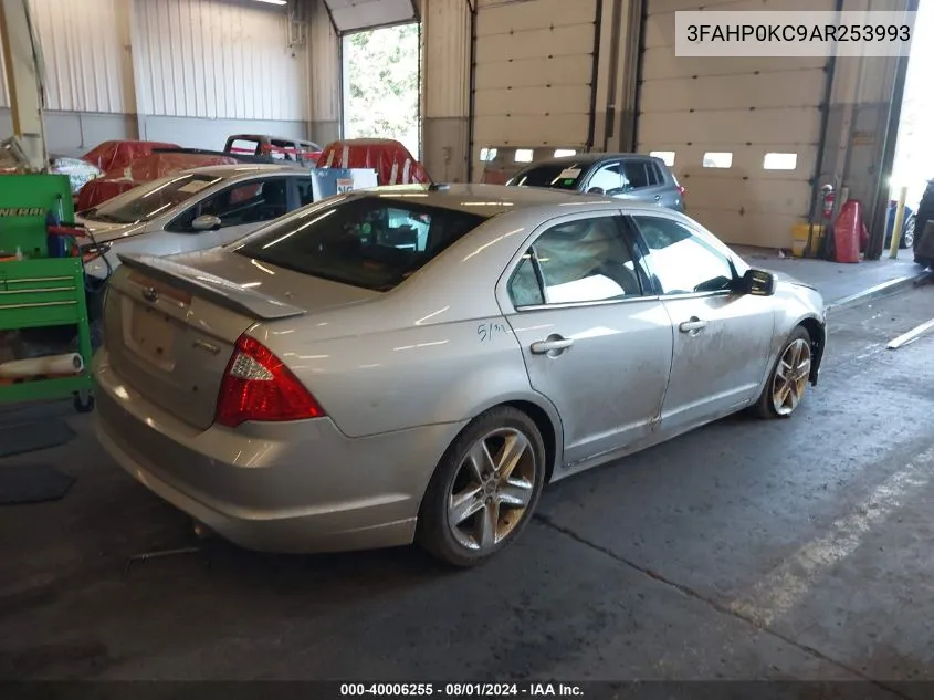 2010 Ford Fusion Sport VIN: 3FAHP0KC9AR253993 Lot: 40006255