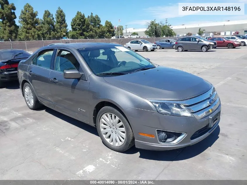 2010 Ford Fusion Hybrid VIN: 3FADP0L3XAR148196 Lot: 40014090