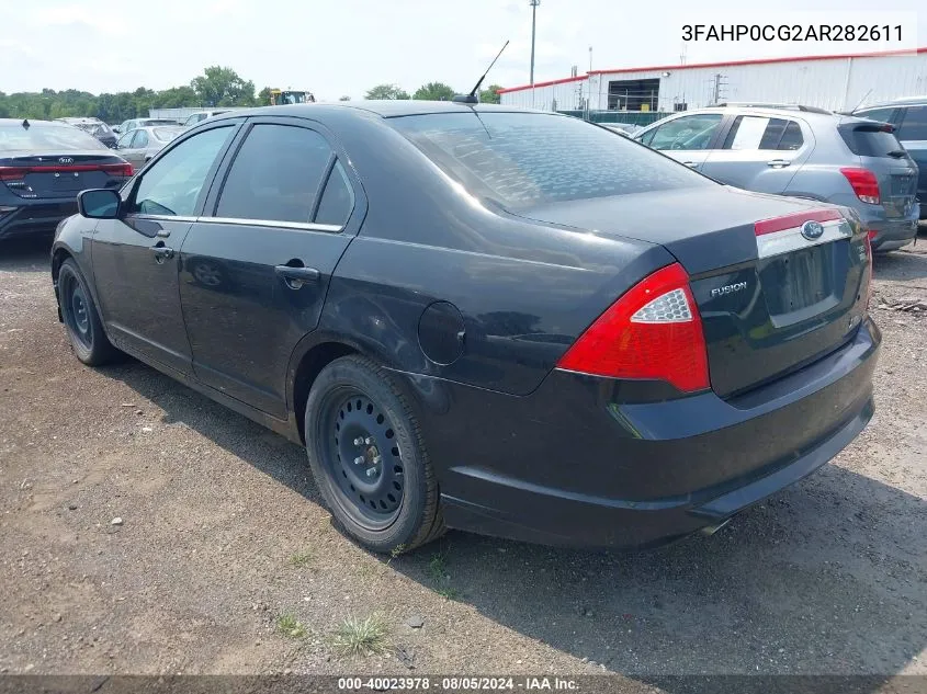 2010 Ford Fusion Sel VIN: 3FAHP0CG2AR282611 Lot: 40023978