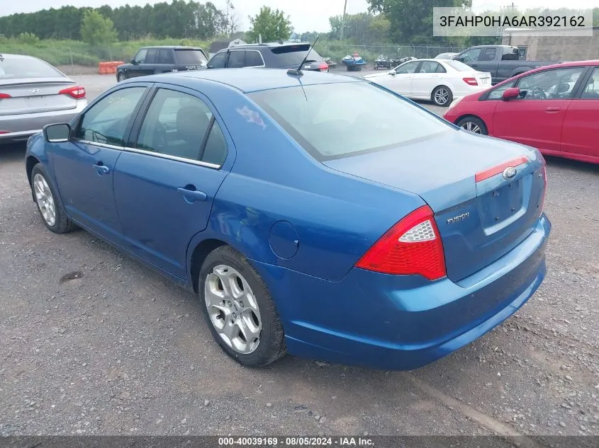 2010 Ford Fusion Se VIN: 3FAHP0HA6AR392162 Lot: 40039169