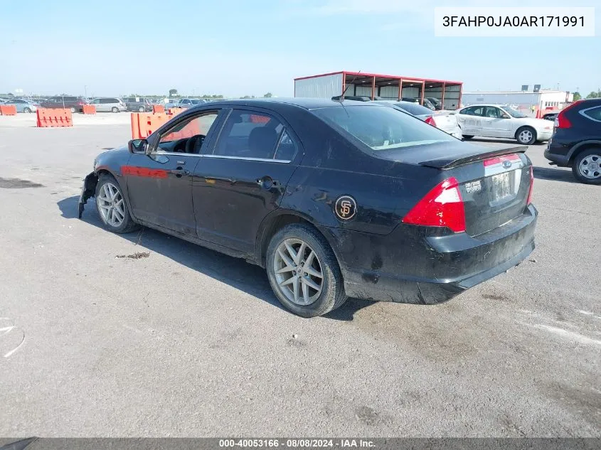 2010 Ford Fusion Sel VIN: 3FAHP0JA0AR171991 Lot: 40053166