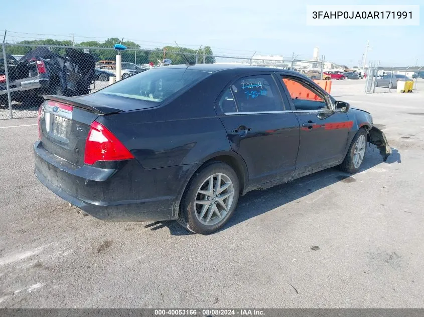 2010 Ford Fusion Sel VIN: 3FAHP0JA0AR171991 Lot: 40053166