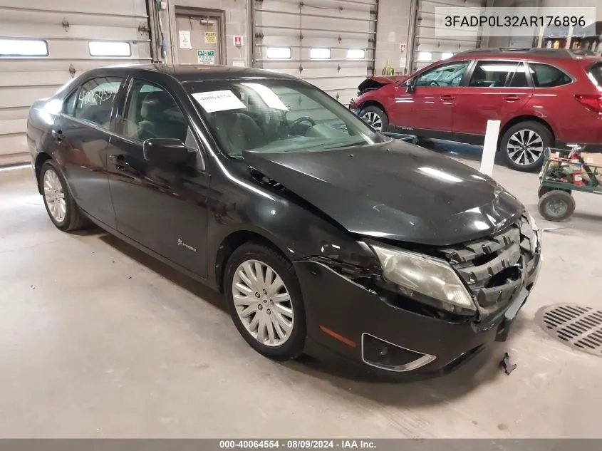 2010 Ford Fusion Hybrid VIN: 3FADP0L32AR176896 Lot: 40064554