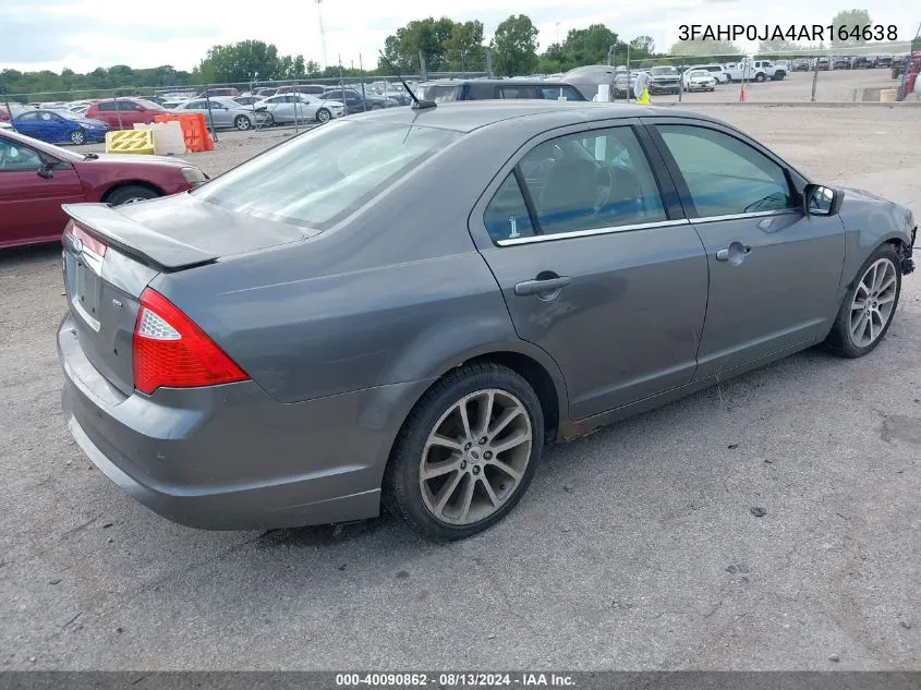 2010 Ford Fusion Sel VIN: 3FAHP0JA4AR164638 Lot: 40090862