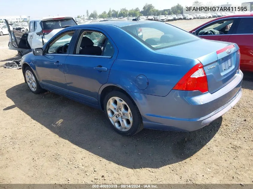 2010 Ford Fusion Se VIN: 3FAHP0HG7AR411595 Lot: 40093319