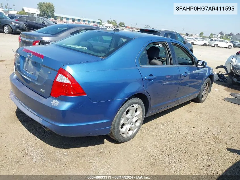 2010 Ford Fusion Se VIN: 3FAHP0HG7AR411595 Lot: 40093319