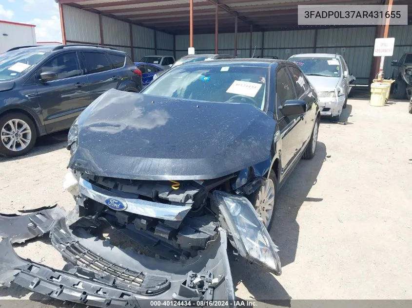 2010 Ford Fusion Hybrid VIN: 3FADP0L37AR431655 Lot: 40124434