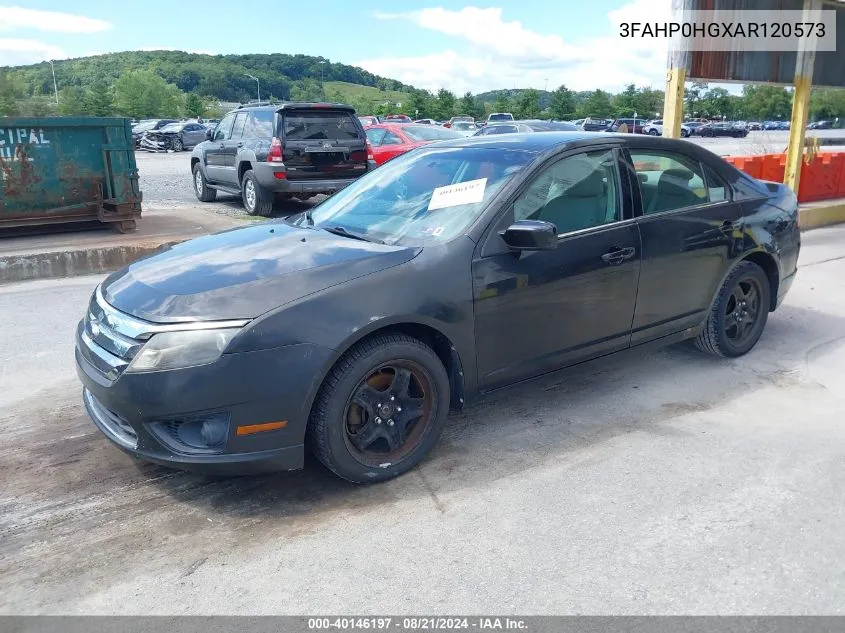 2010 Ford Fusion Se VIN: 3FAHP0HGXAR120573 Lot: 40146197