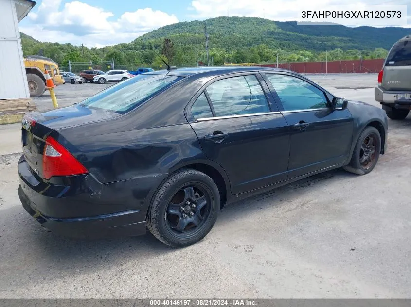 2010 Ford Fusion Se VIN: 3FAHP0HGXAR120573 Lot: 40146197