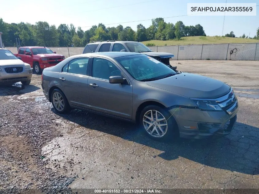 2010 Ford Fusion Sel VIN: 3FAHP0JA2AR355569 Lot: 40151552