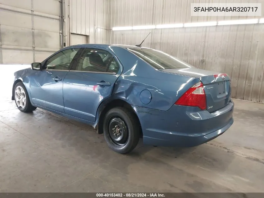 3FAHP0HA6AR320717 2010 Ford Fusion Se