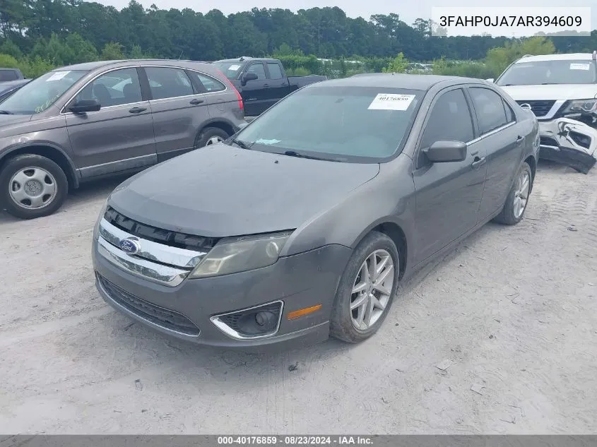 2010 Ford Fusion Sel VIN: 3FAHP0JA7AR394609 Lot: 40176859