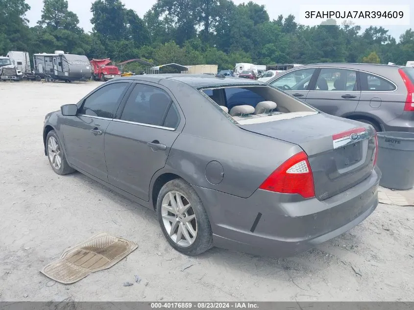 2010 Ford Fusion Sel VIN: 3FAHP0JA7AR394609 Lot: 40176859