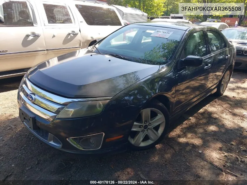 2010 Ford Fusion Sport VIN: 3FAHP0KCXAR365508 Lot: 40178126