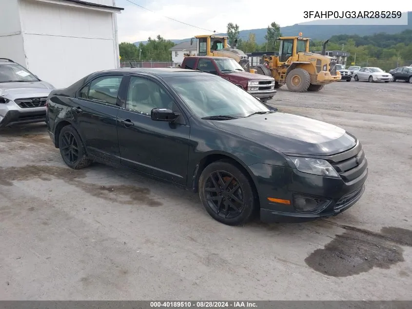 3FAHP0JG3AR285259 2010 Ford Fusion Sel