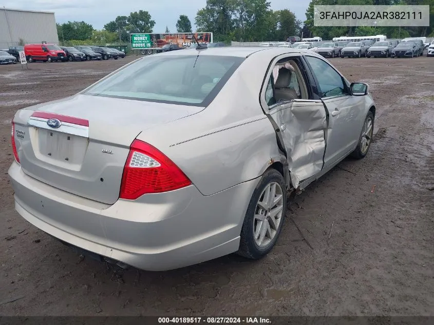 2010 Ford Fusion Sel VIN: 3FAHP0JA2AR382111 Lot: 40189517