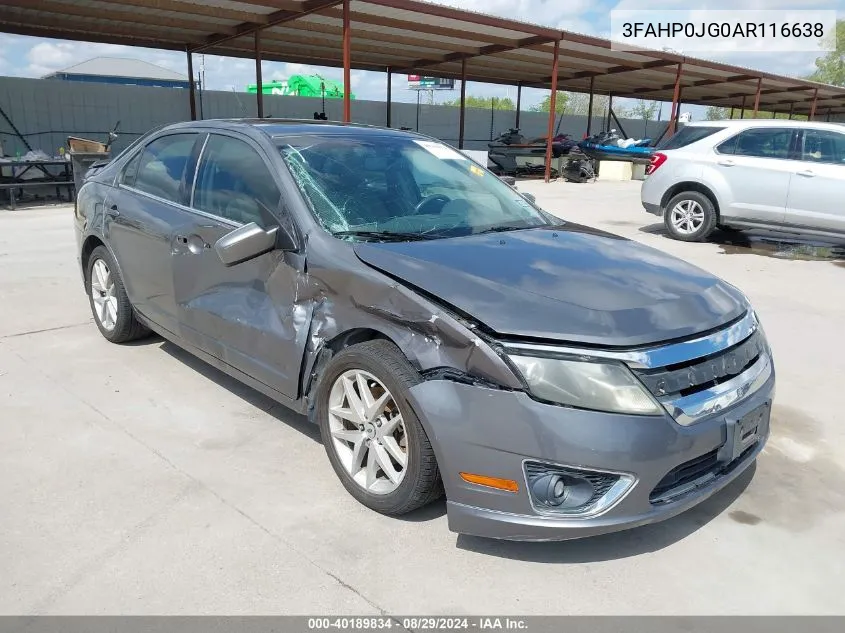 2010 Ford Fusion Sel VIN: 3FAHP0JG0AR116638 Lot: 40189834