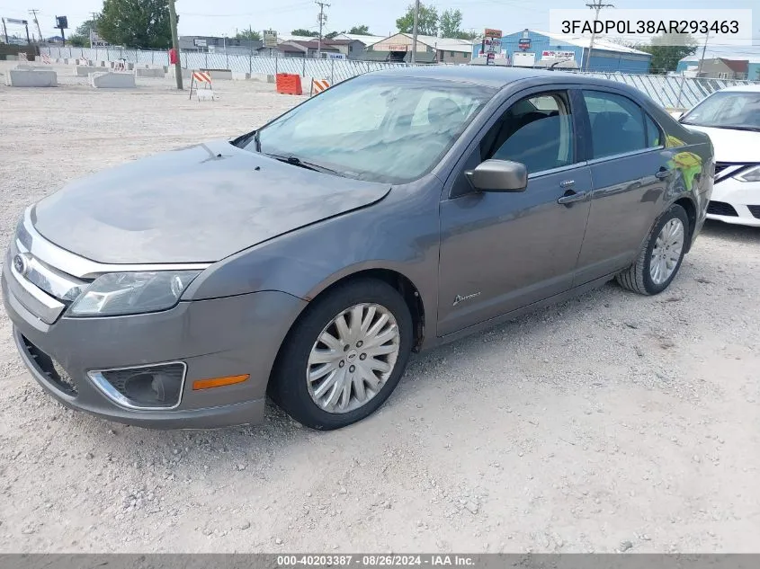 2010 Ford Fusion Hybrid VIN: 3FADP0L38AR293463 Lot: 40203387