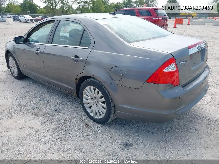 2010 Ford Fusion Hybrid VIN: 3FADP0L38AR293463 Lot: 40203387