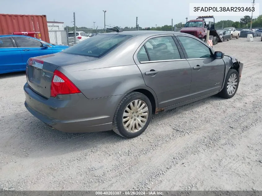 2010 Ford Fusion Hybrid VIN: 3FADP0L38AR293463 Lot: 40203387