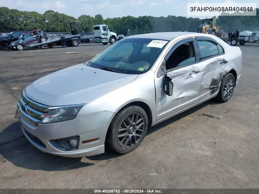 2010 Ford Fusion Se VIN: 3FAHP0HG8AR404848 Lot: 40208762