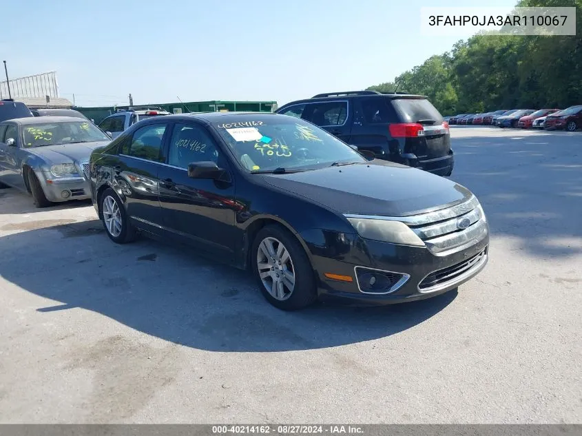 2010 Ford Fusion Sel VIN: 3FAHP0JA3AR110067 Lot: 40214162