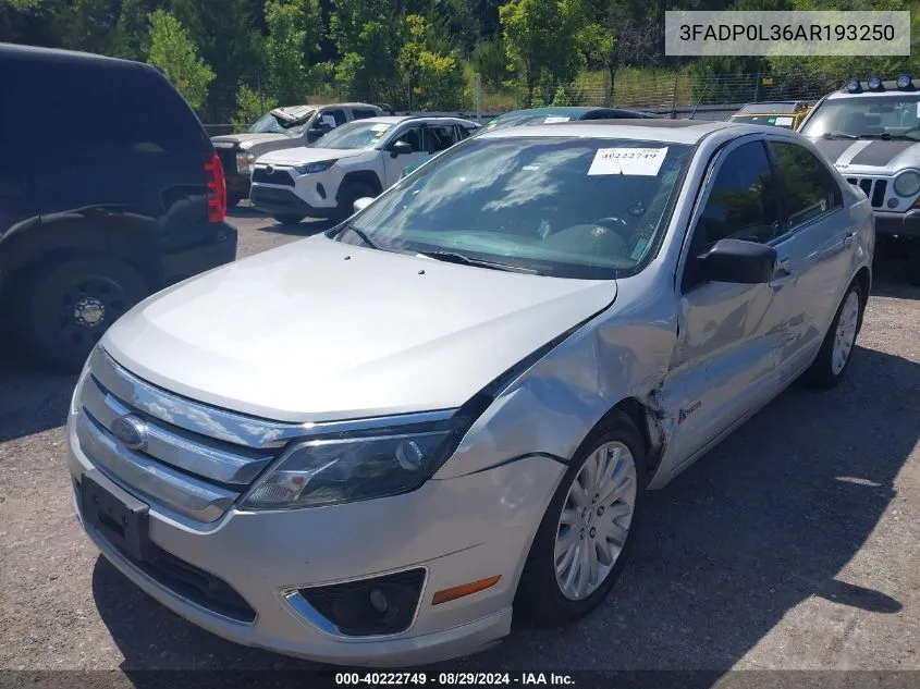 3FADP0L36AR193250 2010 Ford Fusion Hybrid