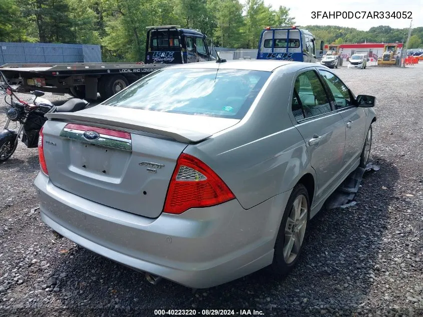 2010 Ford Fusion Sport VIN: 3FAHP0DC7AR334052 Lot: 40223220