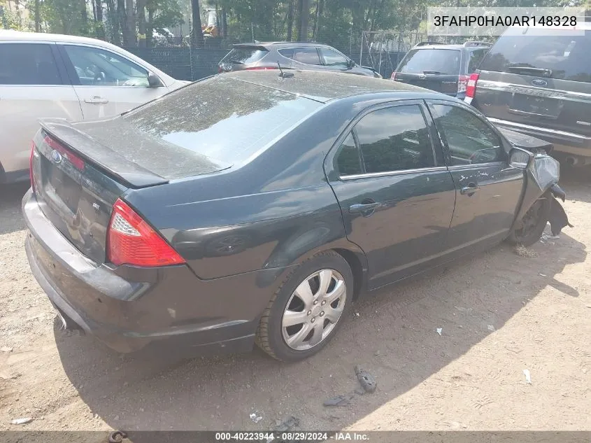 2010 Ford Fusion Se VIN: 3FAHP0HA0AR148328 Lot: 40223944