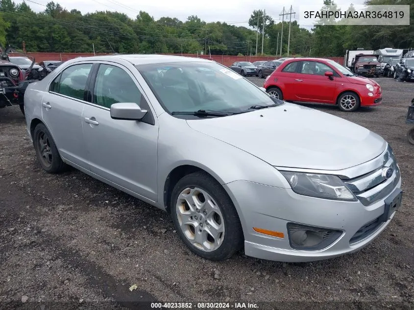 2010 Ford Fusion Se VIN: 3FAHP0HA3AR364819 Lot: 40233852