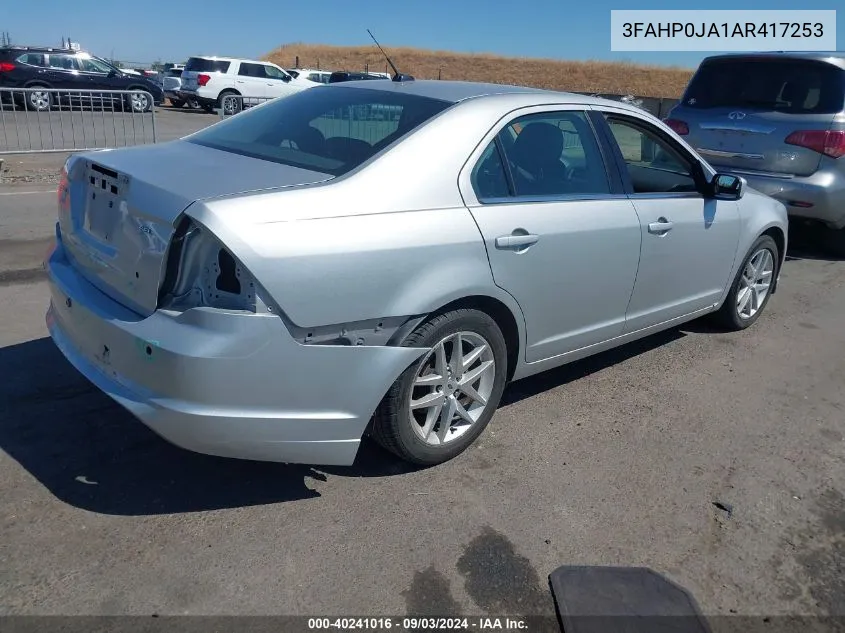 3FAHP0JA1AR417253 2010 Ford Fusion Sel