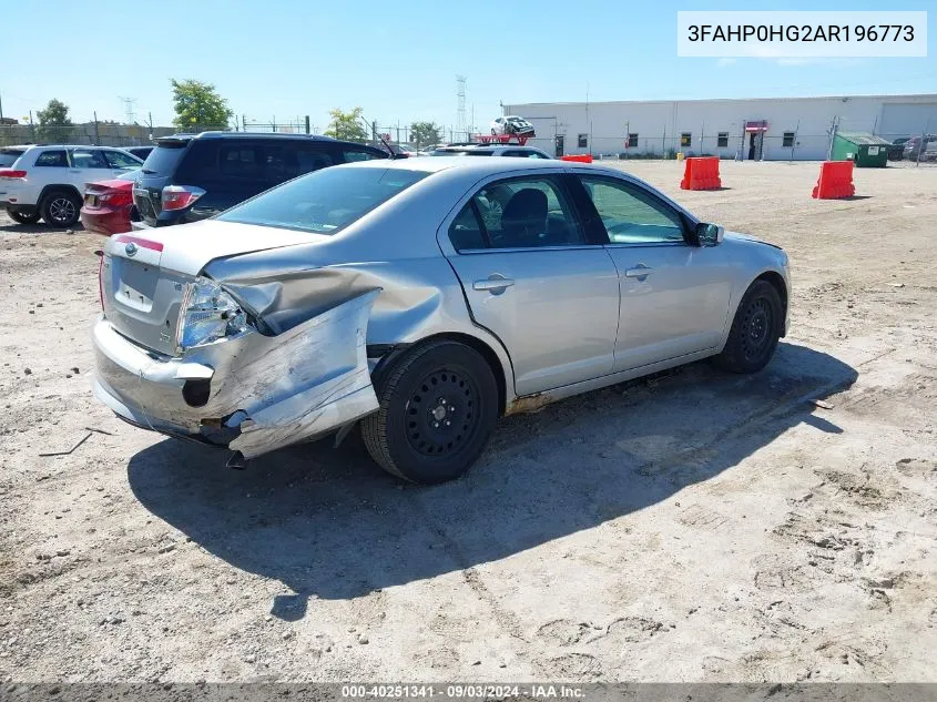 2010 Ford Fusion Se VIN: 3FAHP0HG2AR196773 Lot: 40251341