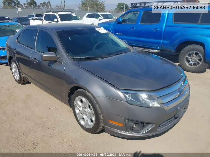 3FAHP0HG6AR206088 2010 Ford Fusion Se