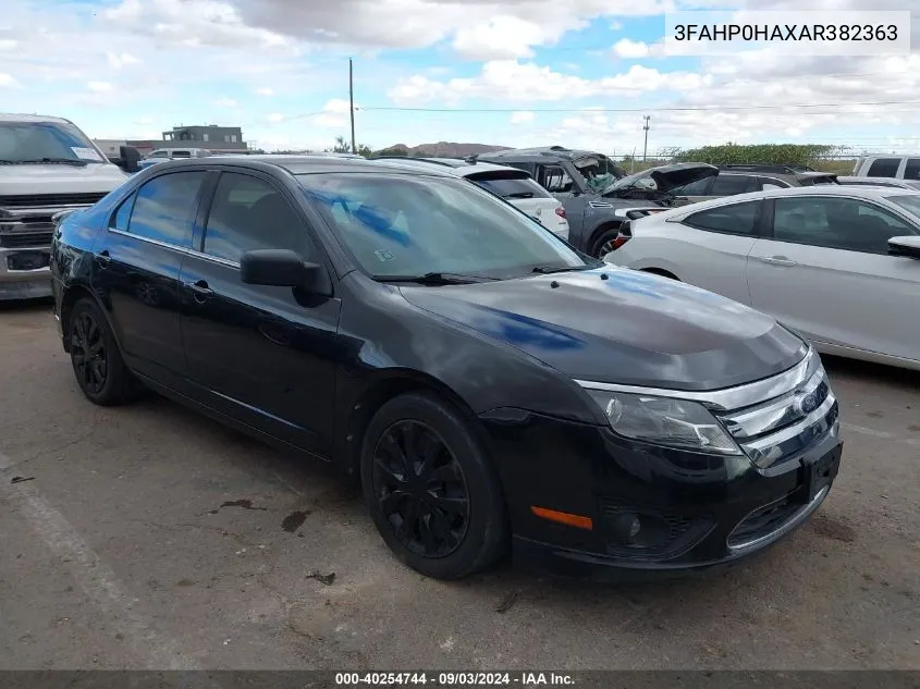 2010 Ford Fusion Se VIN: 3FAHP0HAXAR382363 Lot: 40254744