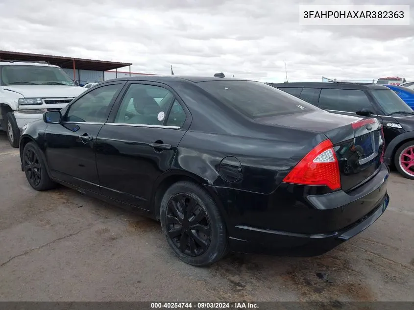 2010 Ford Fusion Se VIN: 3FAHP0HAXAR382363 Lot: 40254744