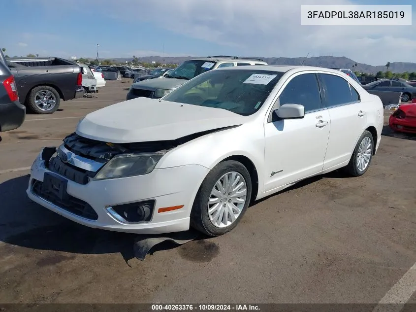 2010 Ford Fusion Hybrid VIN: 3FADP0L38AR185019 Lot: 40263376