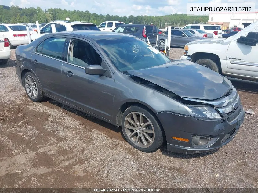 2010 Ford Fusion Sel VIN: 3FAHP0JG2AR115782 Lot: 40282241