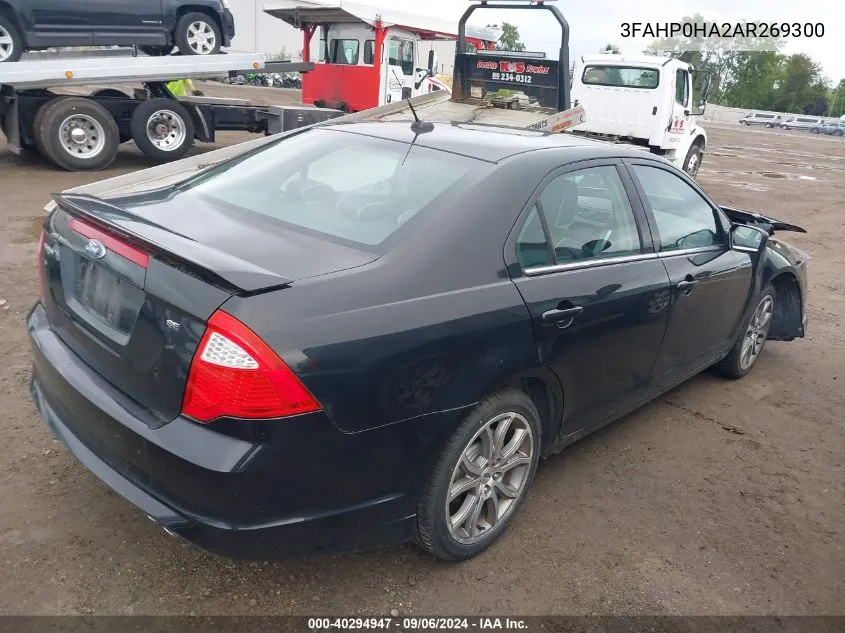 2010 Ford Fusion Se VIN: 3FAHP0HA2AR269300 Lot: 40294947