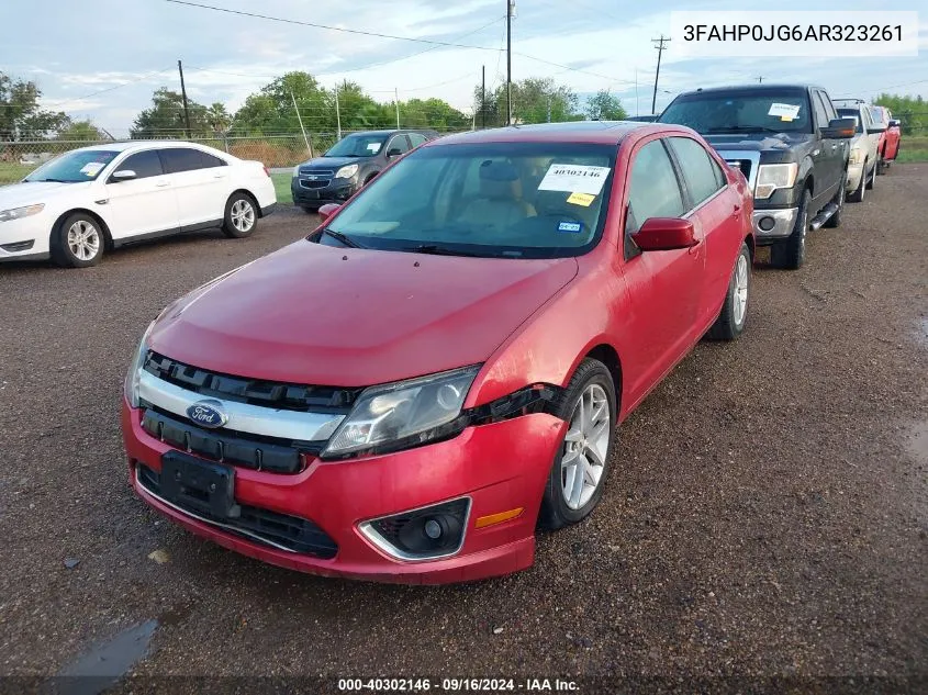 2010 Ford Fusion Sel VIN: 3FAHP0JG6AR323261 Lot: 40302146