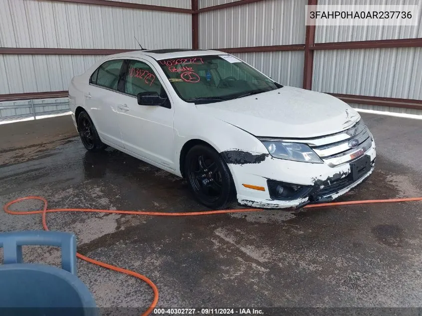 3FAHP0HA0AR237736 2010 Ford Fusion Se