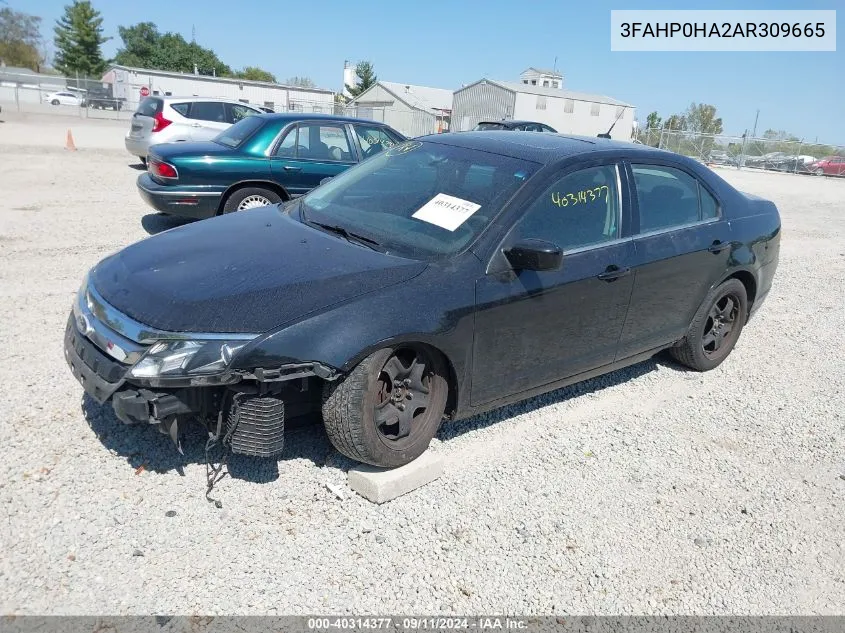 2010 Ford Fusion Se VIN: 3FAHP0HA2AR309665 Lot: 40314377