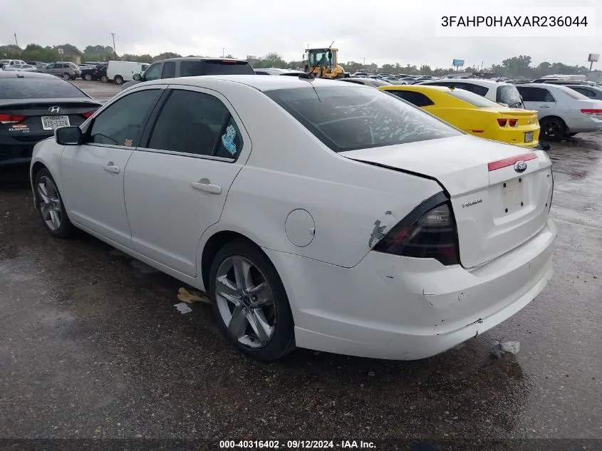 2010 Ford Fusion Se VIN: 3FAHP0HAXAR236044 Lot: 40316402