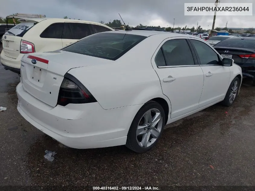 2010 Ford Fusion Se VIN: 3FAHP0HAXAR236044 Lot: 40316402