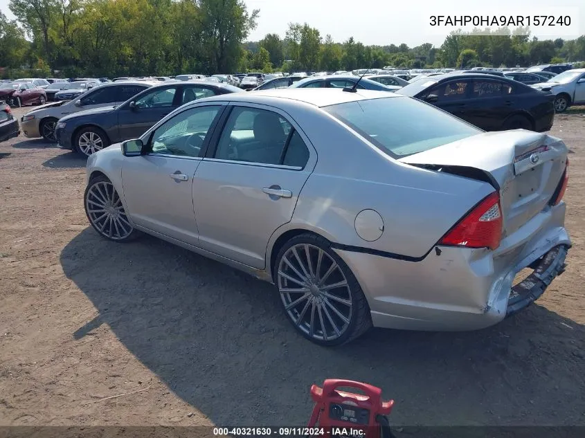 2010 Ford Fusion Se VIN: 3FAHP0HA9AR157240 Lot: 40321630