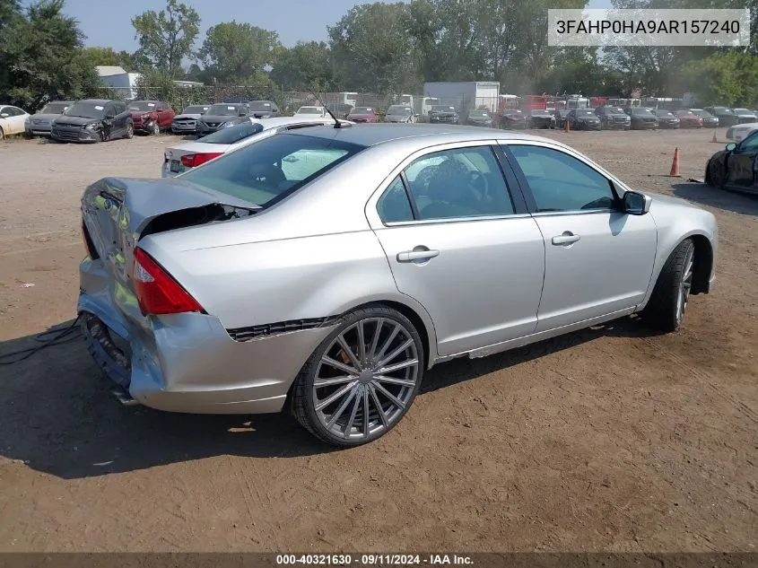 2010 Ford Fusion Se VIN: 3FAHP0HA9AR157240 Lot: 40321630