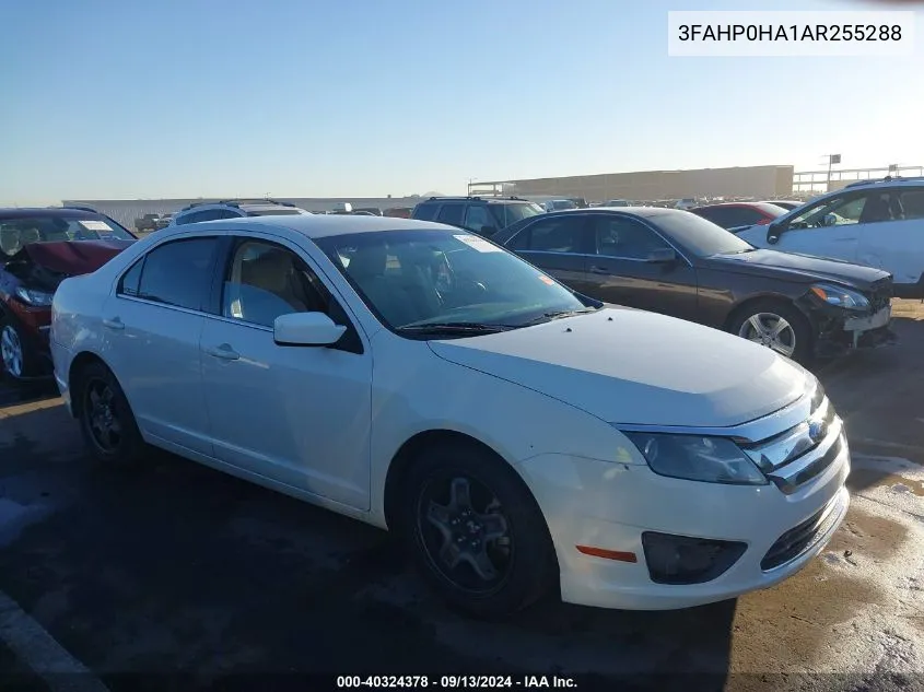 2010 Ford Fusion Se VIN: 3FAHP0HA1AR255288 Lot: 40324378