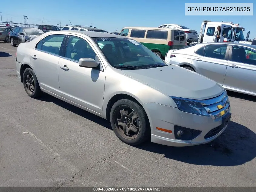 2010 Ford Fusion Se VIN: 3FAHP0HG7AR218525 Lot: 40326007